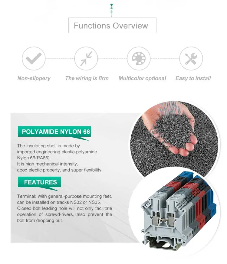 UK Hesi 4mm Screw Type DIN Rail Fuse Terminal Blocks with LED