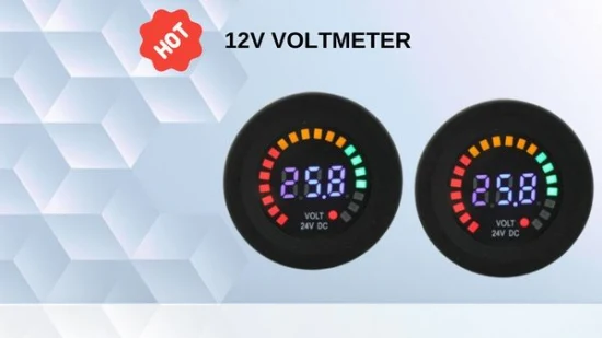 Waterproof 12V DC Voltmeter Color LED Digital Display with Tent Panel Volt Meter Voltage Meter Scale Gauge Battery Tester